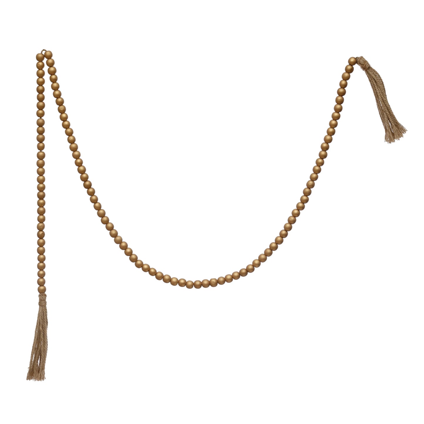 gold wood bead garland