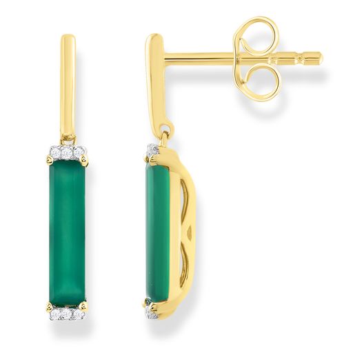 yellow gold gemstone earrings