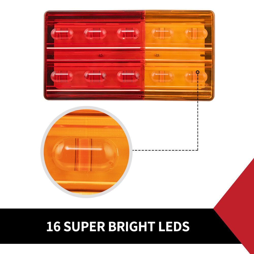 2x LED Tail Lights Indicator & Brake Lights Submersible 12V