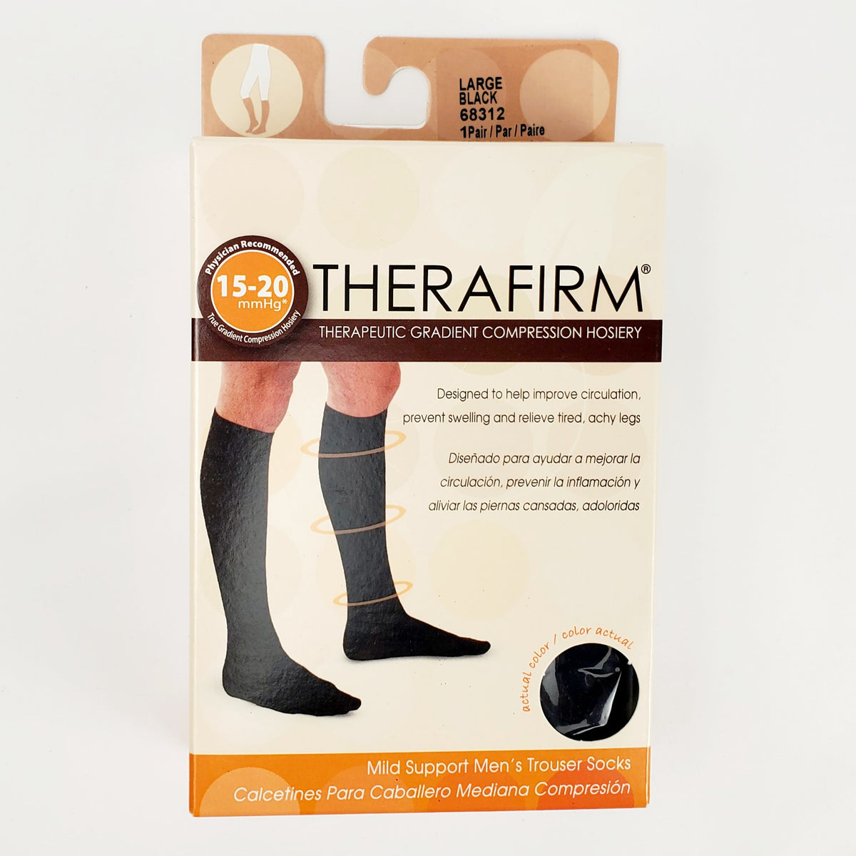 Men's Therafirm Compression Hosiery (black only) ORGANMASTER SHOES