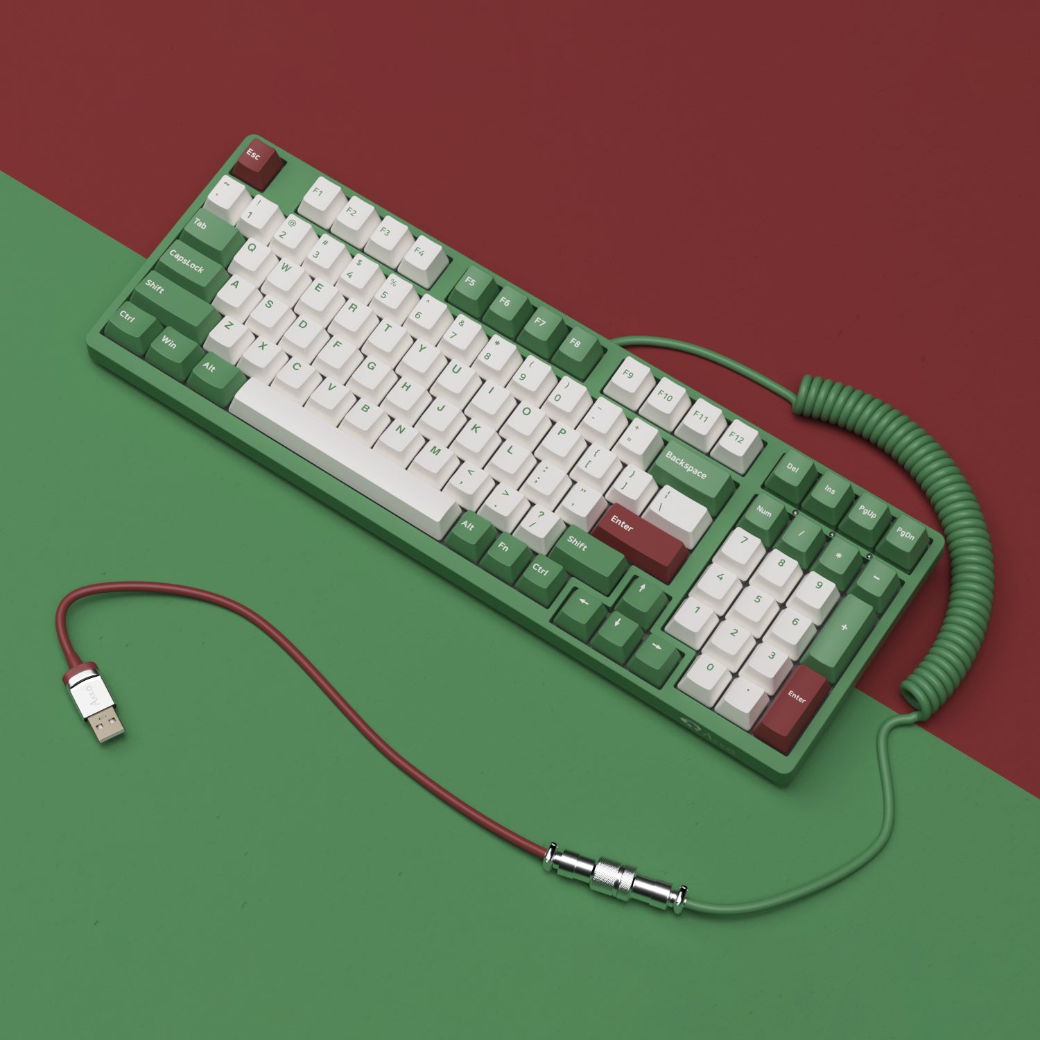 AKKO Coiled Keyboard Cable Matcha
