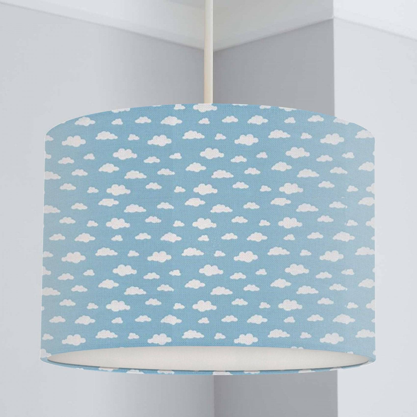 cloud print lampshade