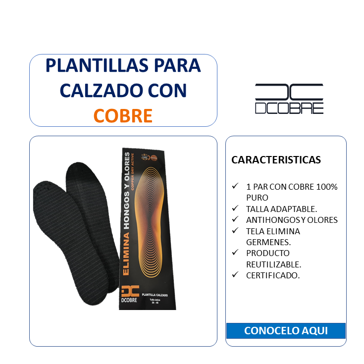 Fácil simpático Pantano Plantillas para calzado con cobre TALLA 36 A 45 – DCobre