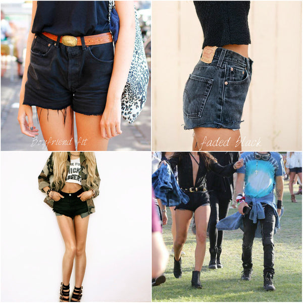 black vintage levi shorts