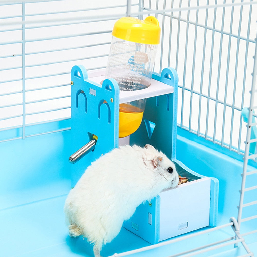 3Sizes-Plastic Hanging Hamster Guinea Pig Rabbit Water Bottle Dispenser Feede Nz 