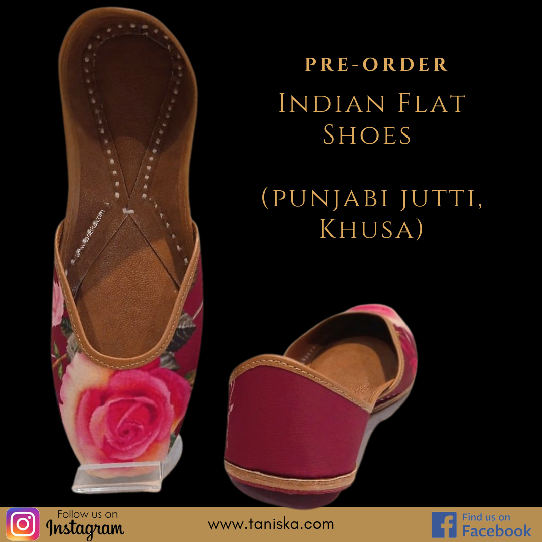 Punjabi Jutti (Indian Flat Sandles, Khusa) - on Pre-Order Only