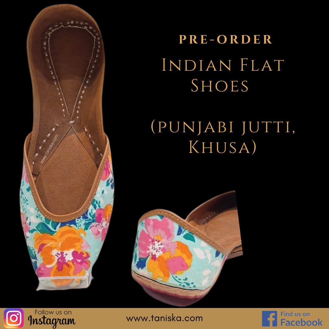 Punjabi Jutti (Indian Flat Sandles, Khusa) - on Pre-Order Only