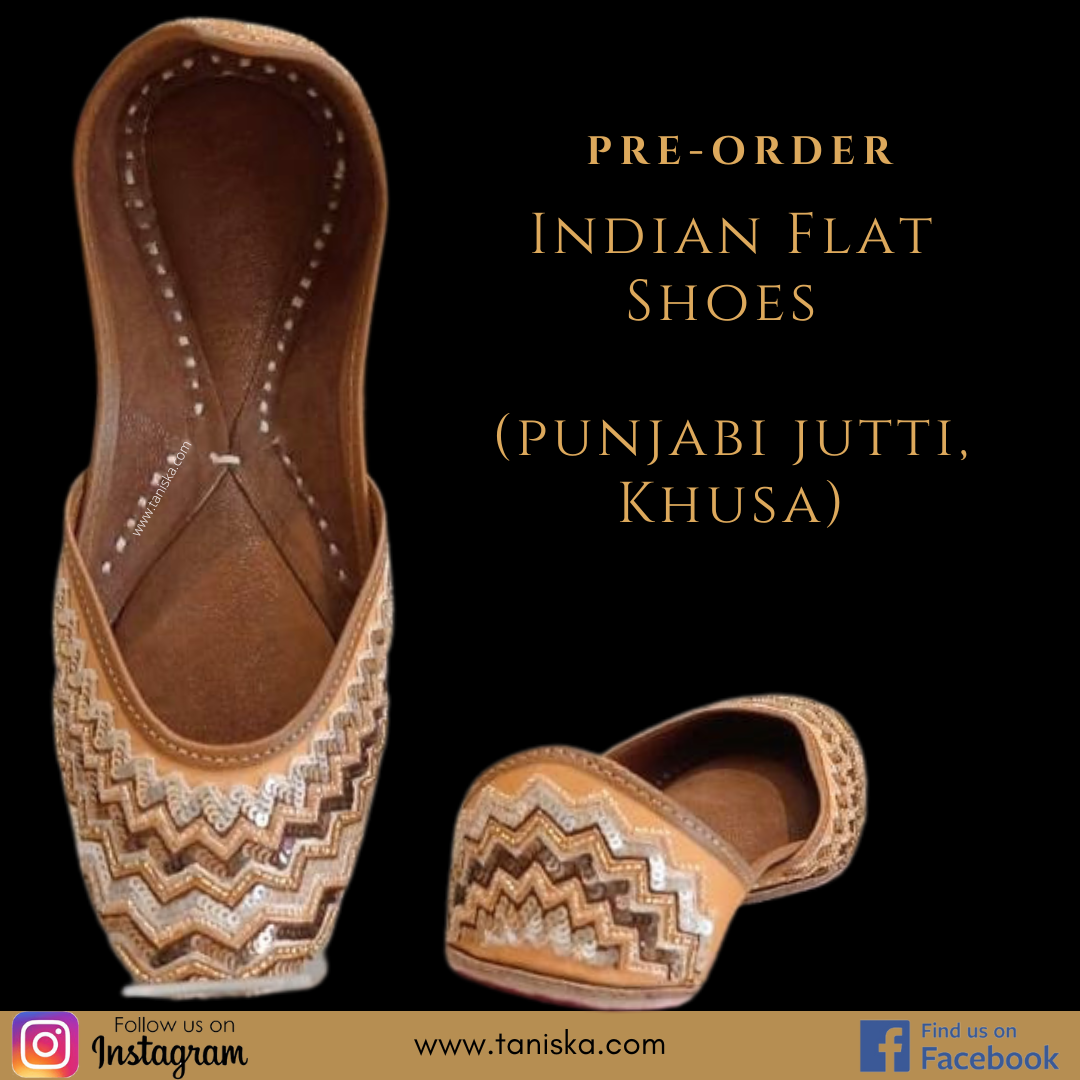 Punjabi Jutti (Indian Flat Sandles, Khusa) - on Pre-Order Only