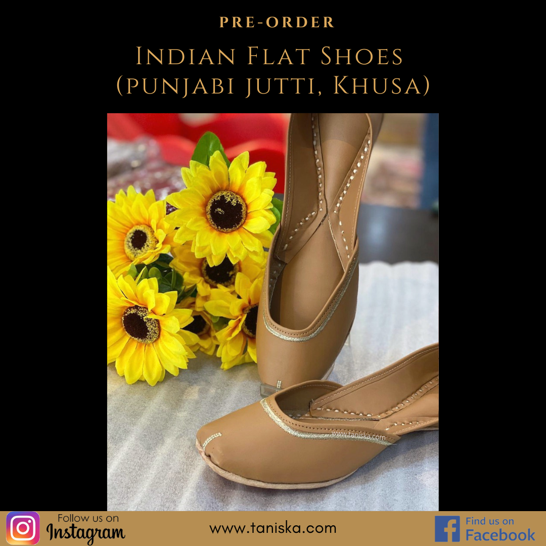 Punjabi Jutti (Indian Flat Sandles, Khusa) - on Pre-Order Only