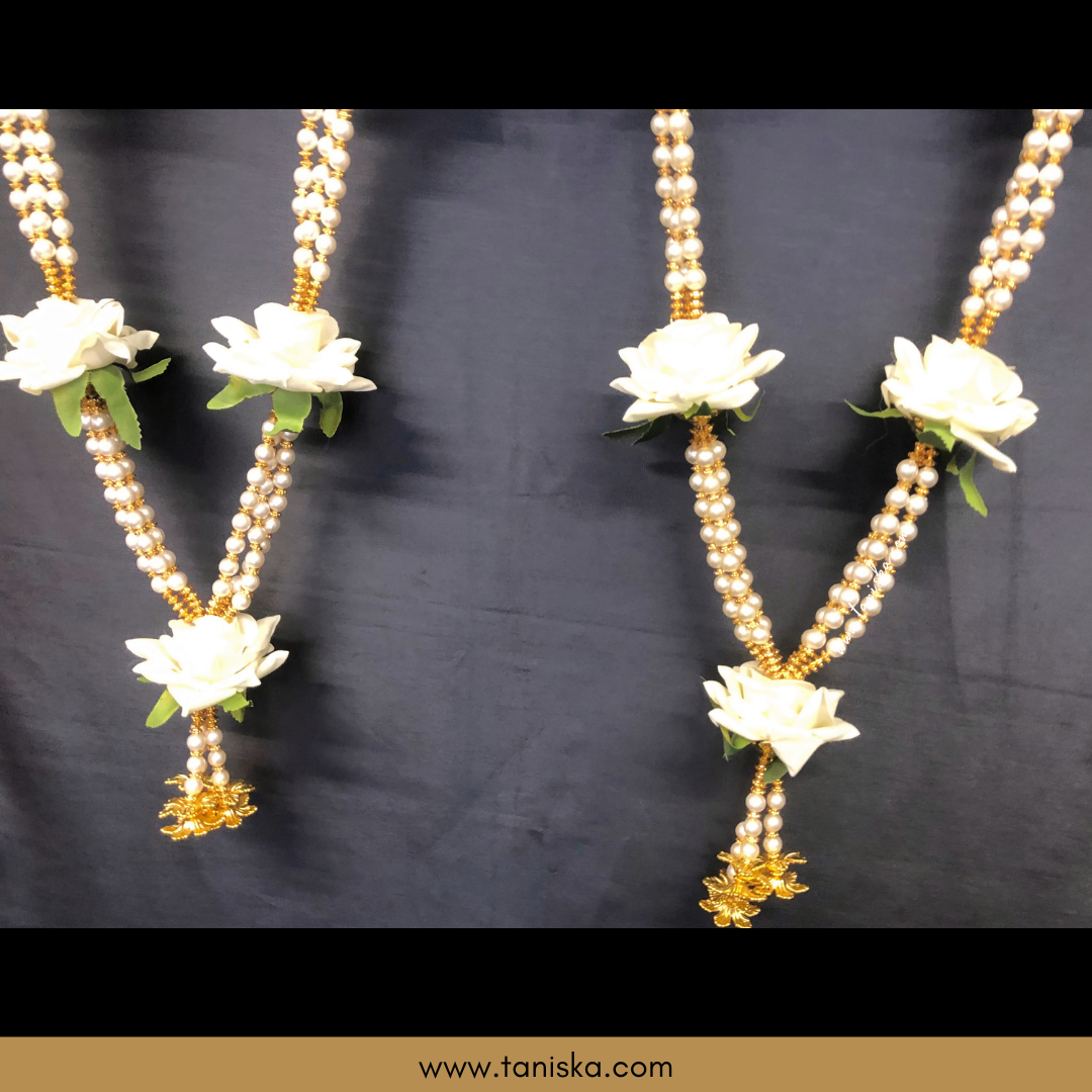White Bride-Groom Mala