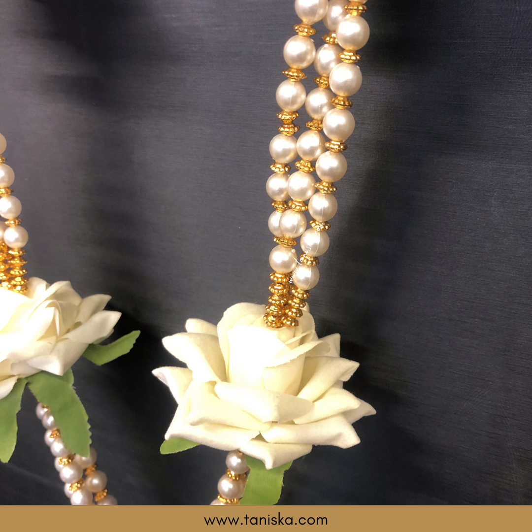 White Bride-Groom Mala