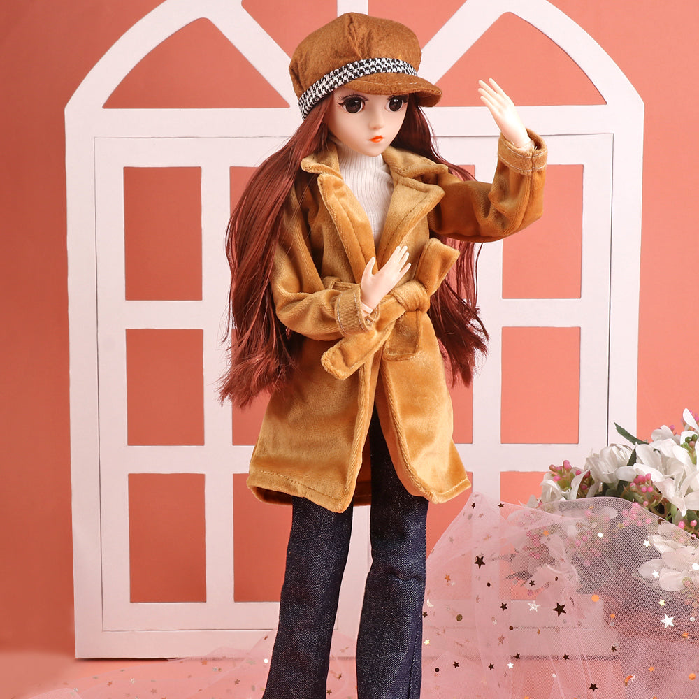 UCanaan BJD Doll,1/4 SD Dolls 18inch 18 Ball Jointed Dolls with Clothes Outfit 