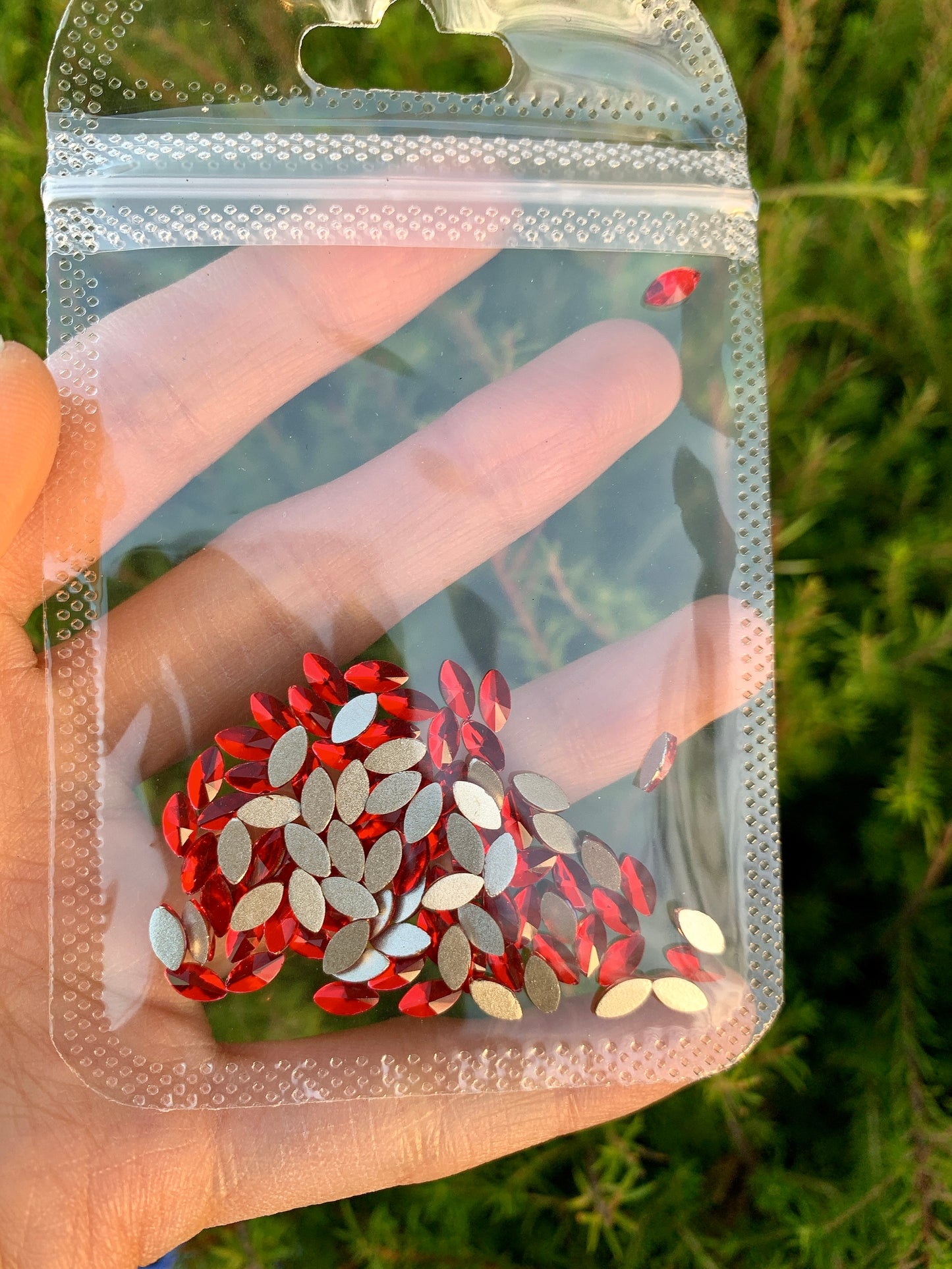 RED Rhinestone Teardrop/ Marquise Rhinestones