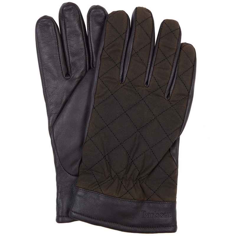 barbour quilted gloves