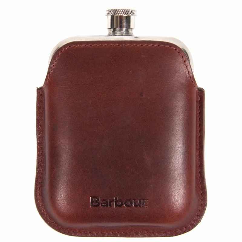 Barbour Waxed Leather Hip Flask Gift 