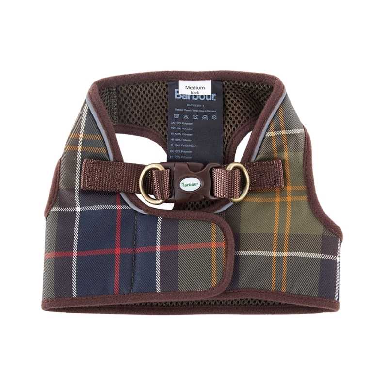 barbour tartan step in dog harness