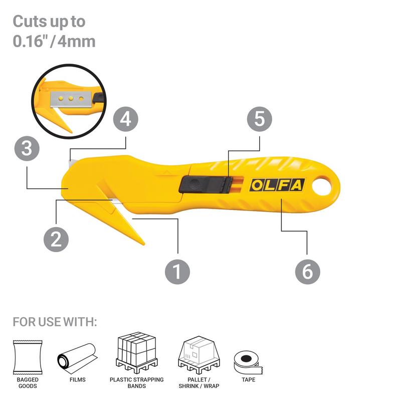 Concealed Blade Cutter OLFA  210B SK-10 Safety Wrap Cutter 
