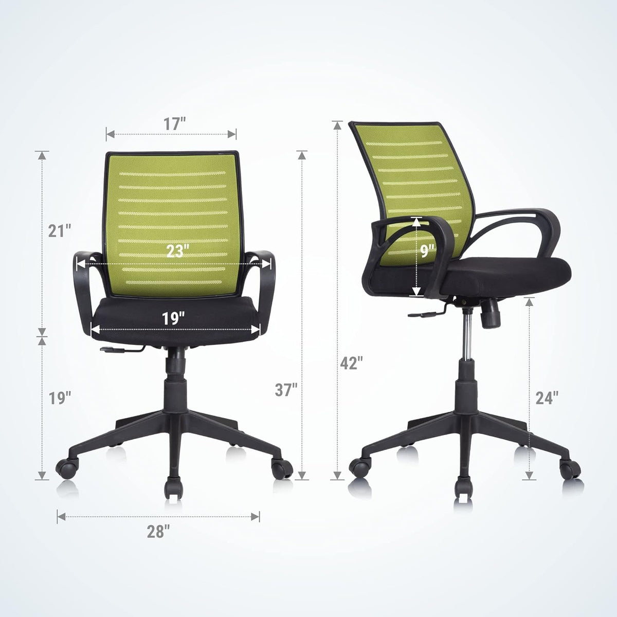 SmileSellers Boom Mesh Mid-Back Ergonomic Desk Office Chair with Tilting Mechanism, Comfortable Seat, and Revolving Heavy Duty Metal Base | Ideal for Work from Home & Study