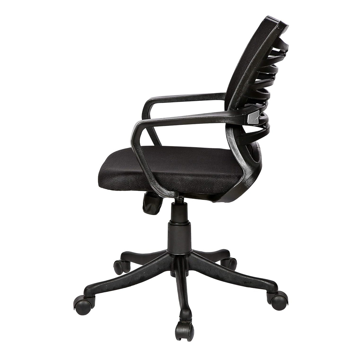 SmileSellers Zig Zag Mesh Mid-Back Ergonomic Desk Office Chair with Tilting Mechanism, Comfortable Seat, and Revolving Heavy Duty Metal Base | Ideal for Work from Home & Study