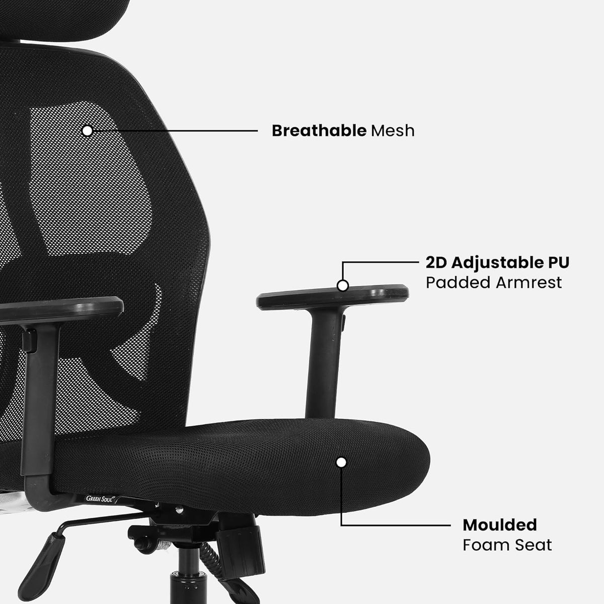 SmileSellers Matrix High Back Office Chair | High Back Mesh Ergonomic Home Office Desk Chair | 2D Adjustable Armrests | Superb Lumbar Support | Knee-Tilt Mechanism