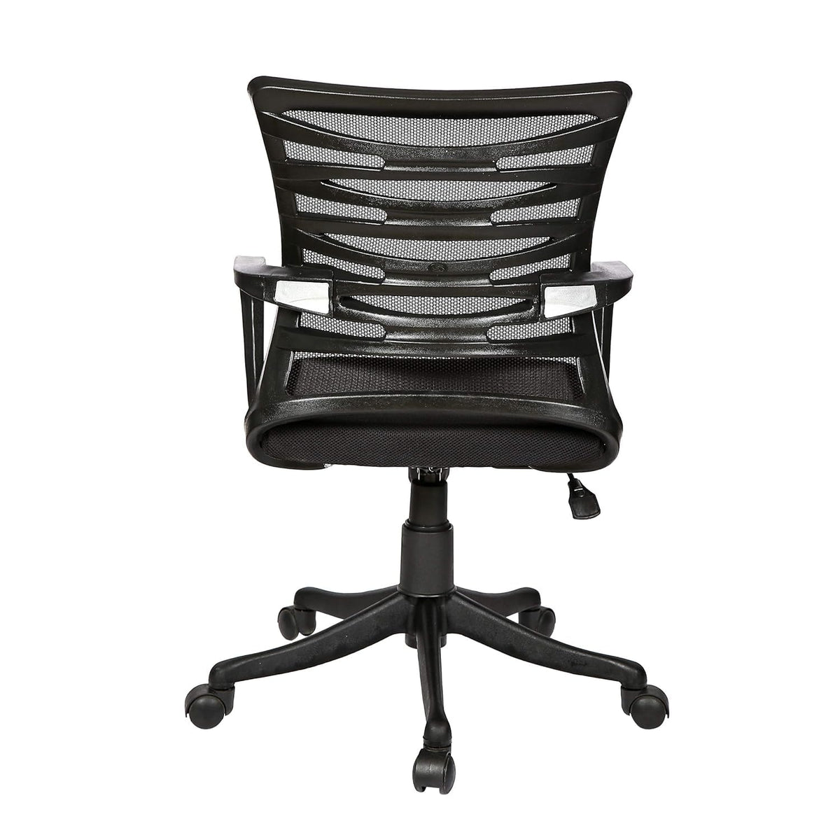 SmileSellers Zig Zag Mesh Mid-Back Ergonomic Desk Office Chair with Tilting Mechanism, Comfortable Seat, and Revolving Heavy Duty Metal Base | Ideal for Work from Home & Study