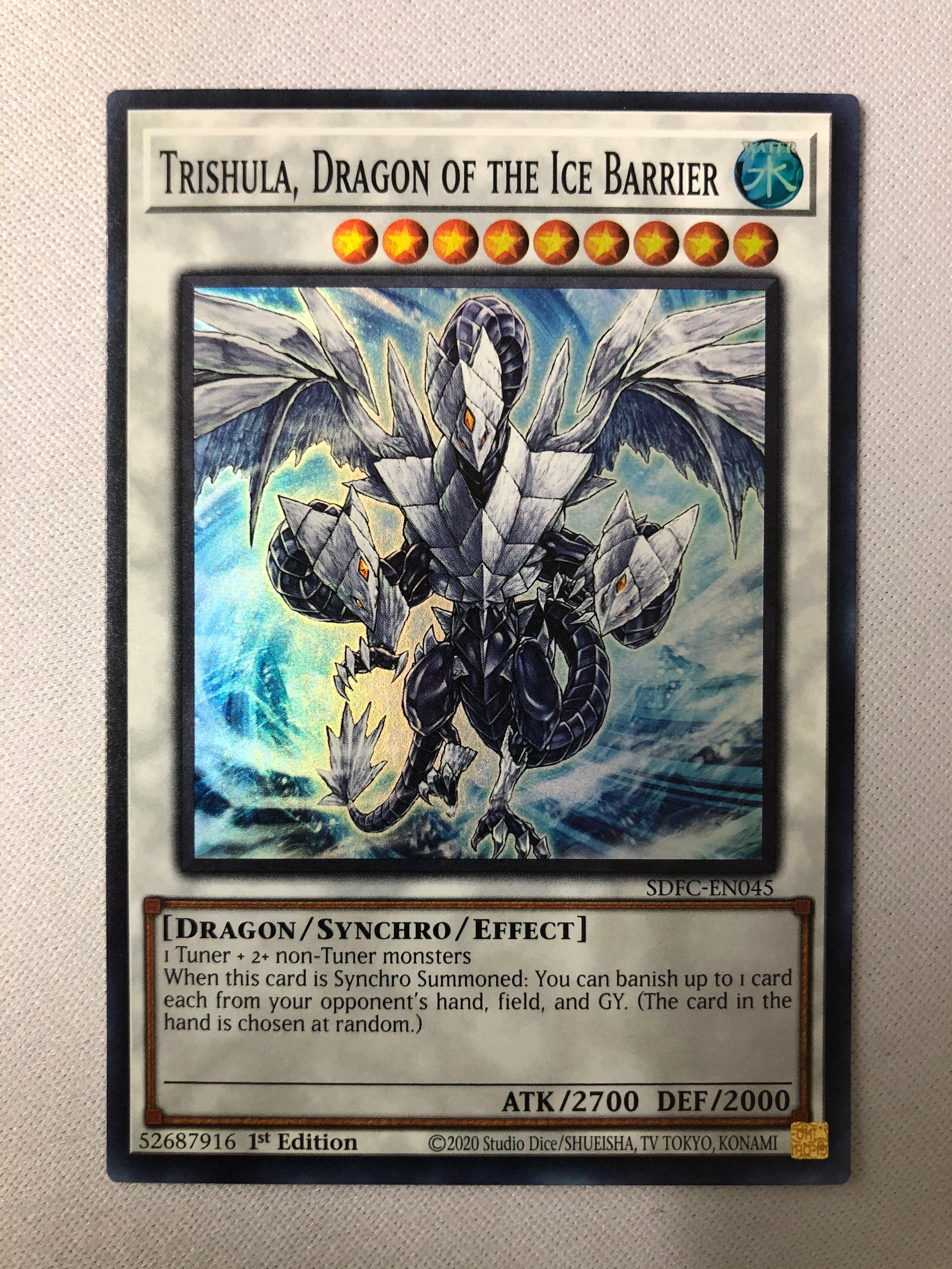 Dragon of the Ice Barrier SDFC-EN045 Super Rare 1st Edition Near Mint Trishula
