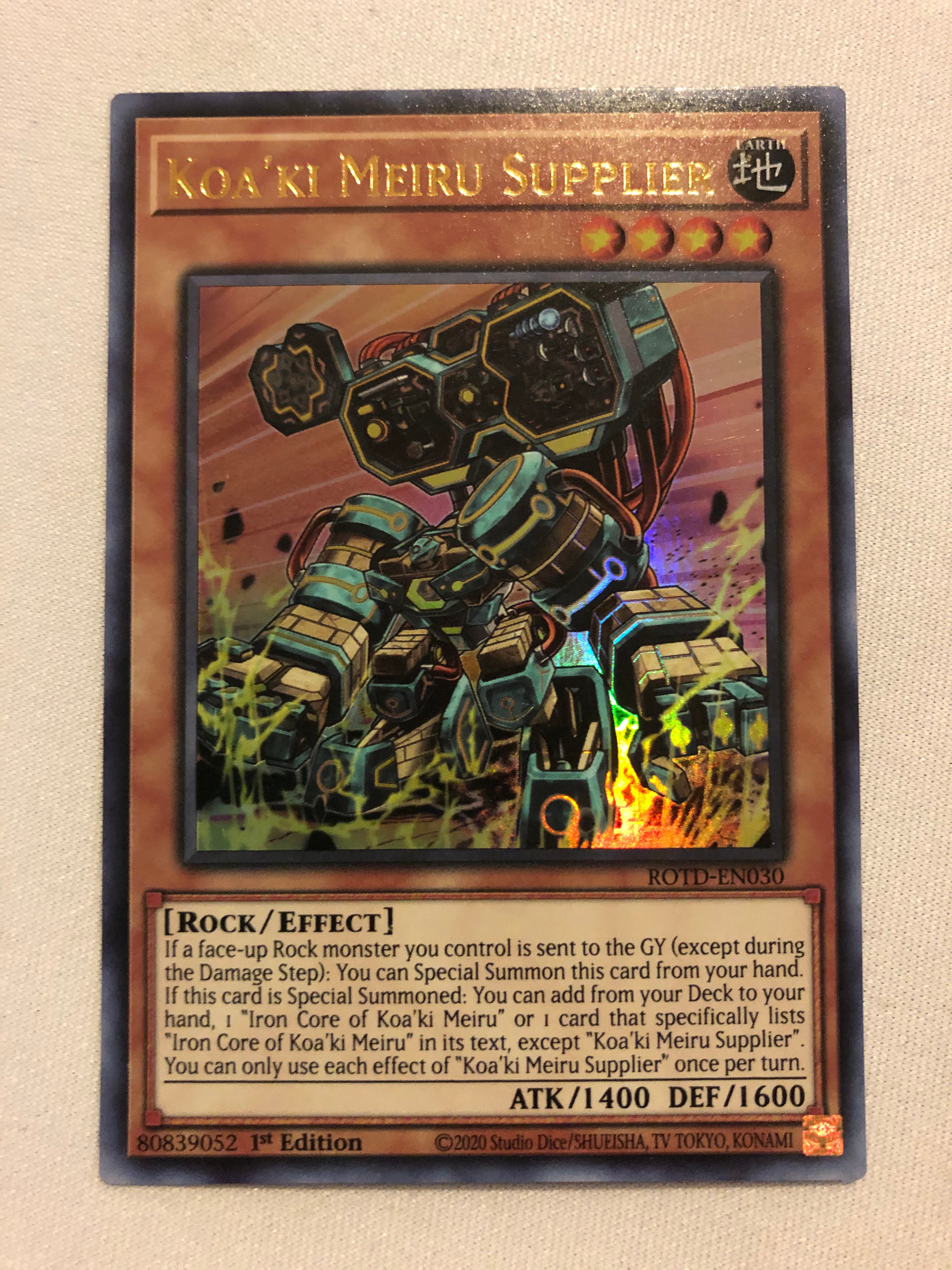 Yu-Gi-Oh Koa’ki Meiru Supplier ROTD-EN030 Ultra Rare 1st ED NM 