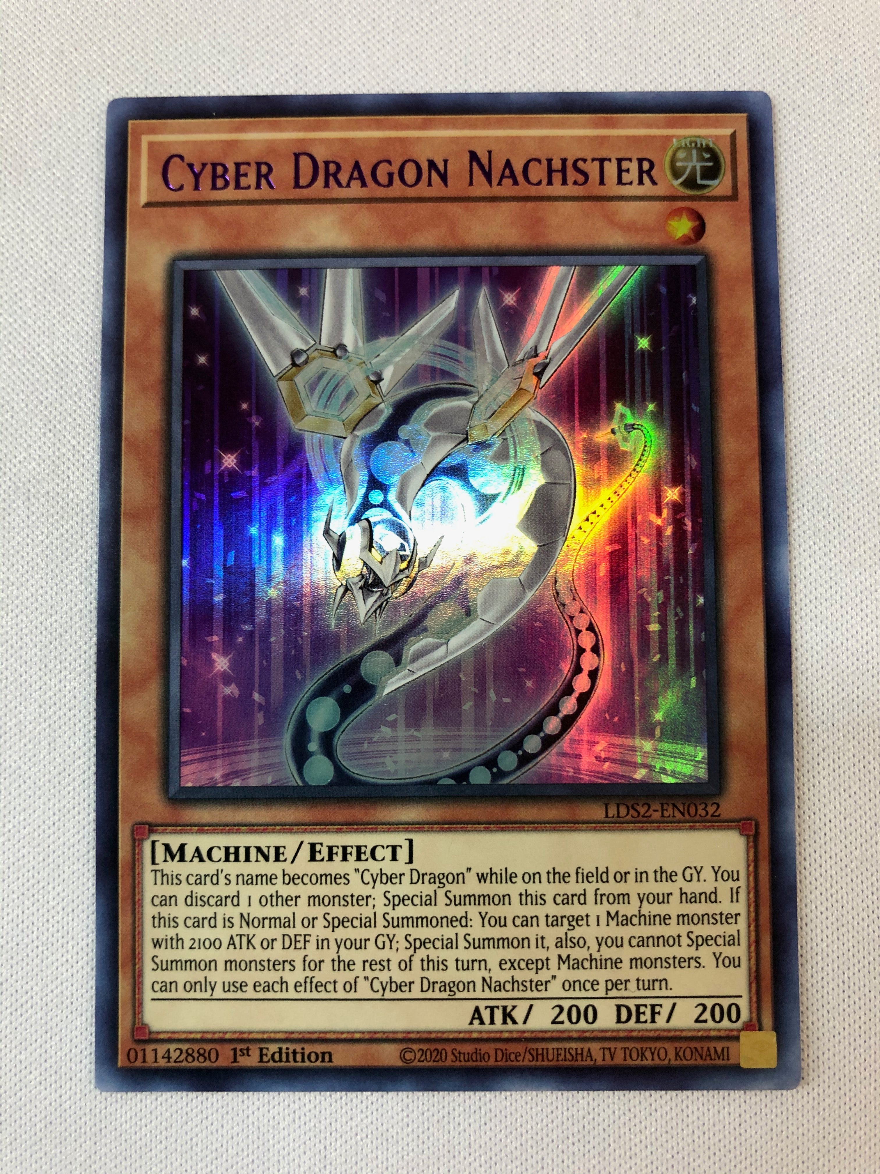 Cyber Dragon Nachster 1st NM Purple Ultra Rare LDS2-EN032