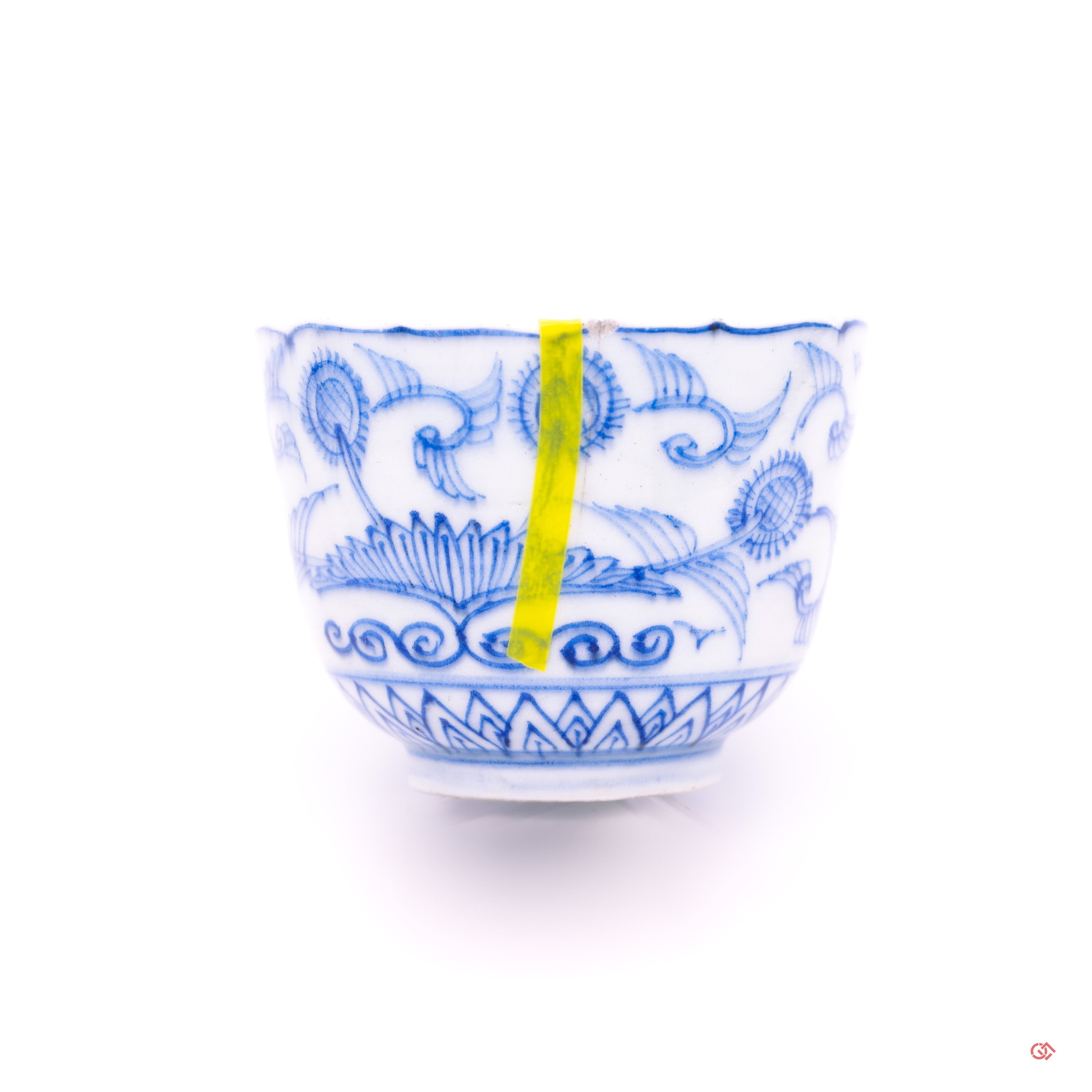Authentic Kintsugi Cafe Cup, Sunflowers, Ko-Imari