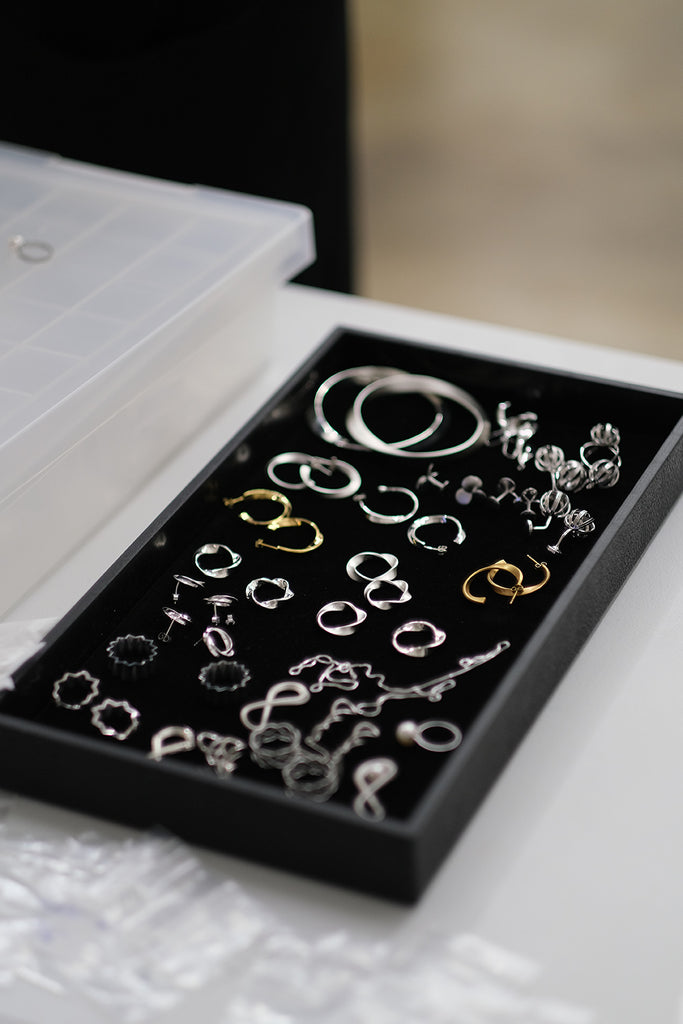 hk+np studio jewelry silver vermeil photo shoot