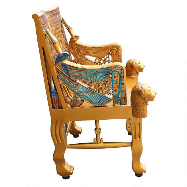 King Tutankhamen Egyptian Throne Chair It S A Black