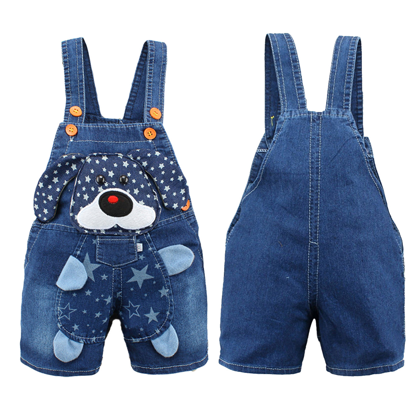 KIDSCOOL SPACE Baby Süße Sommer Jeans Overalls,Kleinkind Denim Cartoon 3D Tier Shortalls 