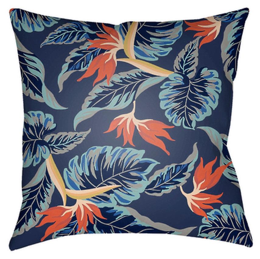 navy blue and orange pillows