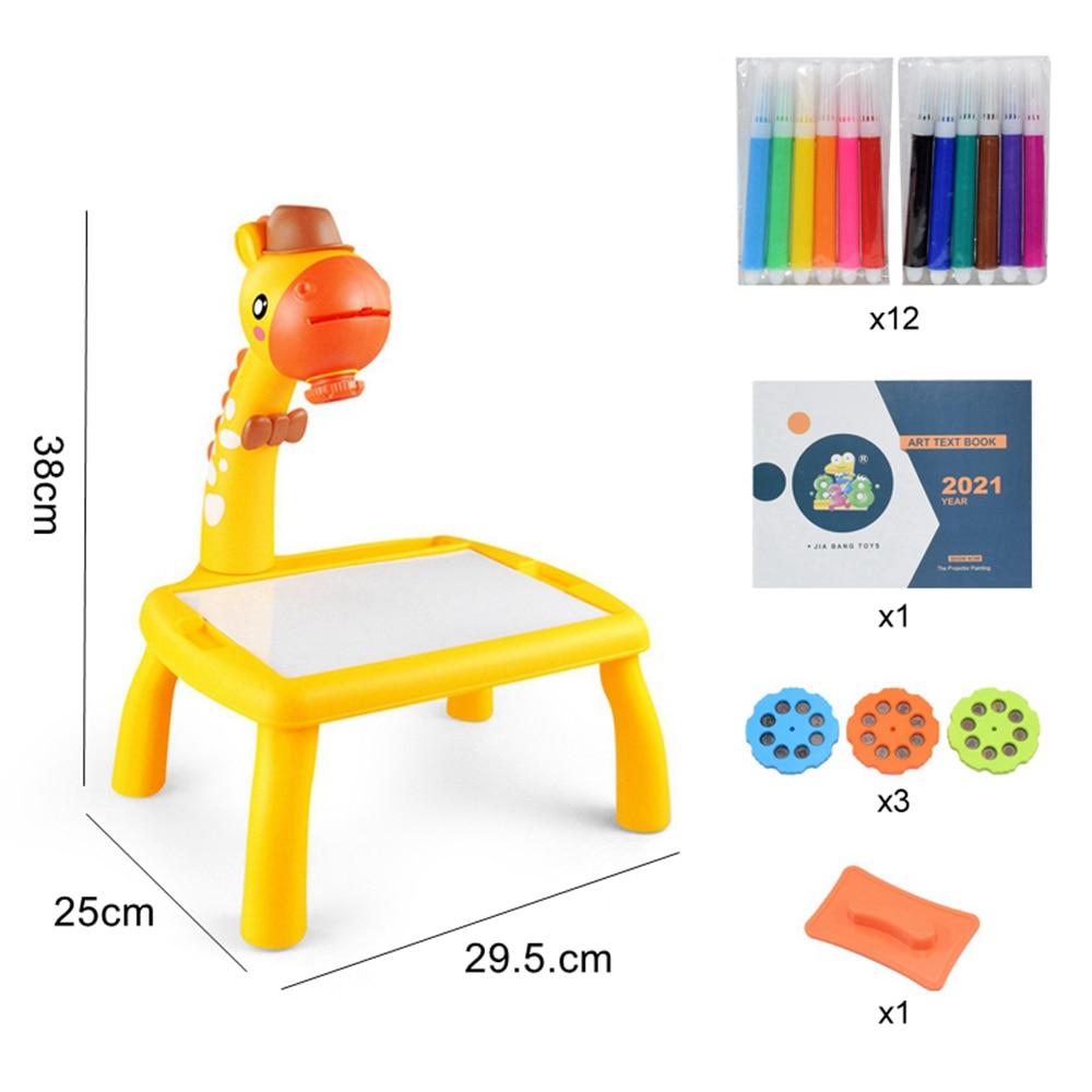 Drawing Projector Kids Projector Drawing Table Painting Board Desk Multifunctional Writing Arts Crafts Educational Projection Machine Drawing Toy