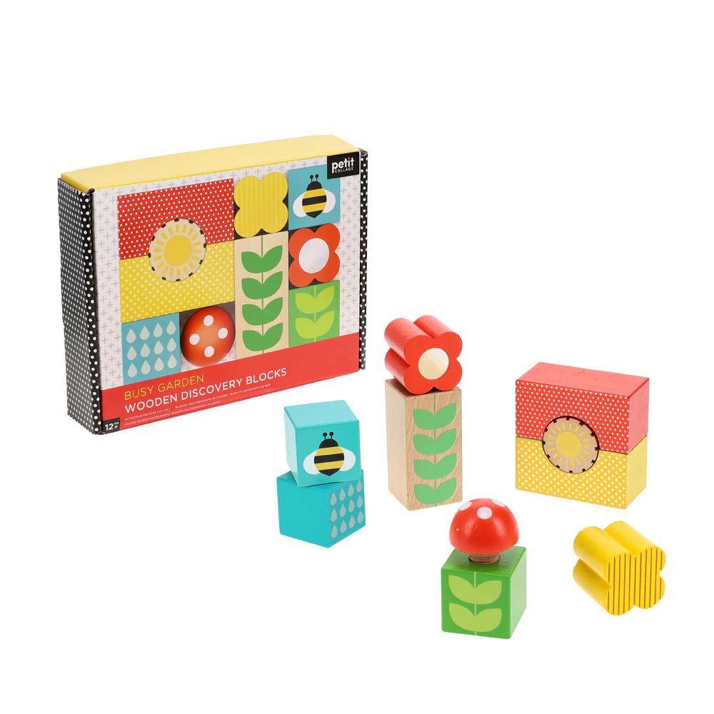 810073341104 Busy Garden Wooden Discovery Blocks