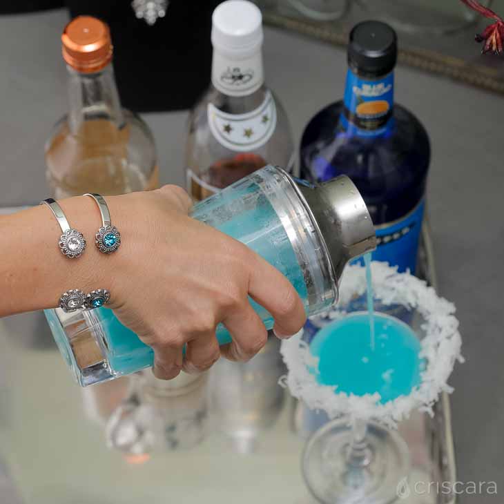 The Snowball Martini Recipe and Bracelet Stack by Criscara