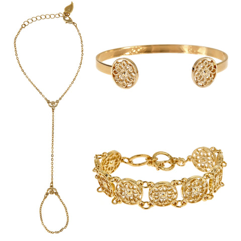 Manhattan Bracelet Stack by Criscara - Gold