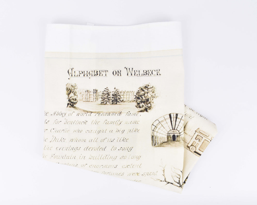哈利画廊 商店 Online //带有复古形象的维尔贝克(Welbeck)茶巾字母表