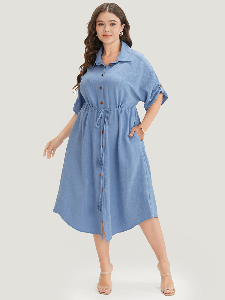 Plus Size Women Workwear Plain Arc Hem Dolman Sleeve Half Sleeve Shirt Collar Pocket Workleisure Dresses BloomChic, Stone
Plus Size Women Workwear Plain Arc Hem Dolman Sleeve Half Sleeve Shirt Collar Pocket Workleisure Dresses BloomChic, Stone