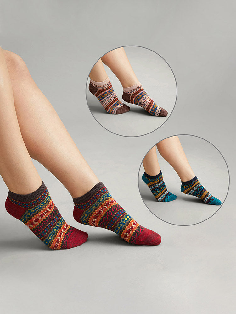 

Plus Size Socks Tights | 3 Pairs Colored Bandana Print Socks Tights | BloomChic, Multicolor