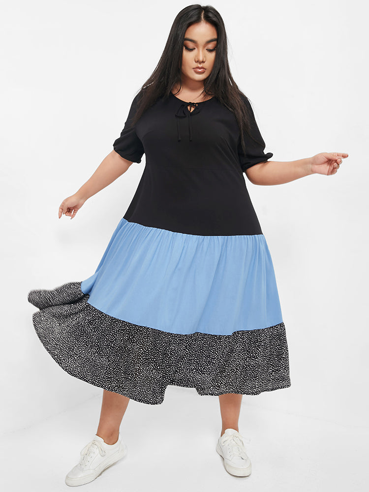 Plus Size Women Dailywear Ombre Contrast Regular Sleeve Half Sleeve Tie Neck Casual Dresses BloomChic, Multicolor
Plus Size Women Dailywear Ombre Contrast Regular Sleeve Half Sleeve Tie Neck Casual Dresses BloomChic, Multicolor