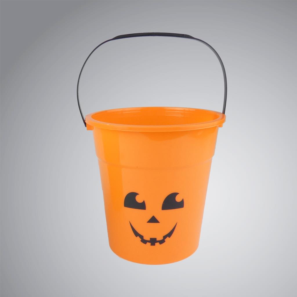 Halloween Plastic Orange Pumpkin Trick or Treat Bucket Southwood