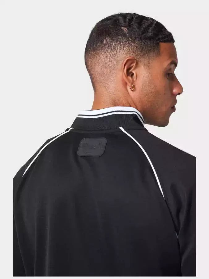COUTURE CLUB STRIPE PANELLED TRACK JACKET - BLACK