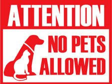 NP PETS ALLOWED