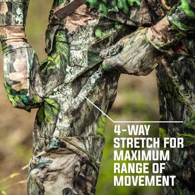 Mossy Oak Men's Tibbee Flex Hunt Pant 4-way Stretch for Maximum Range of Movement