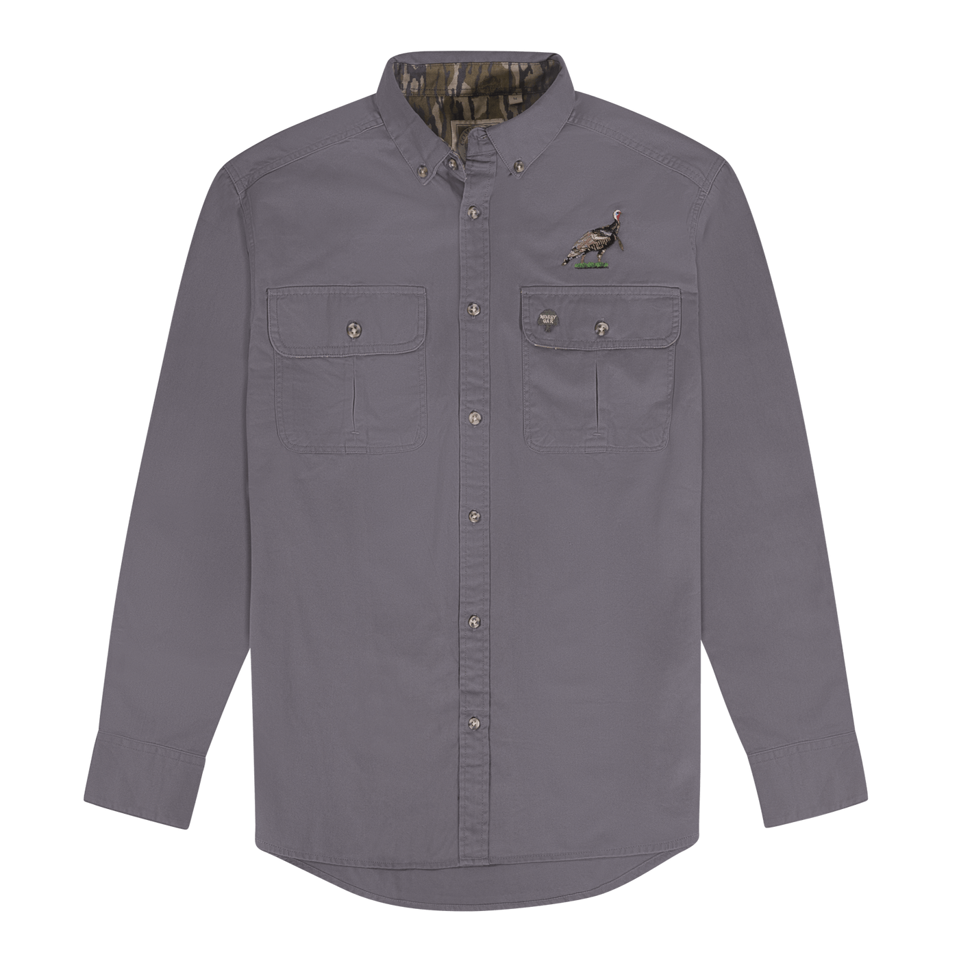 Mossy Oak Companions Wright Turkey Shirt Grey