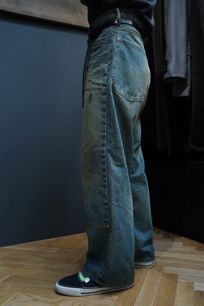 SUGARHILL OILED FADE DENIM PANTS | medcezirtattoo.com