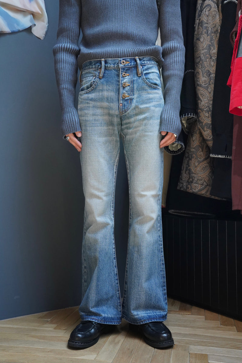 枚数限定 suger hill Faded Bell Bottom Denim Pants