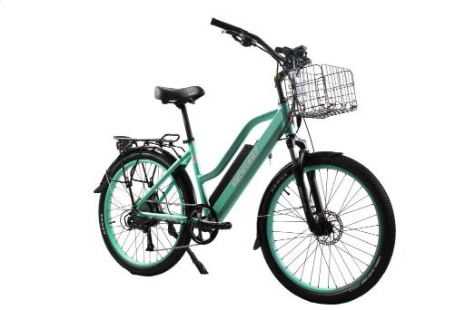 mint green electric bike
