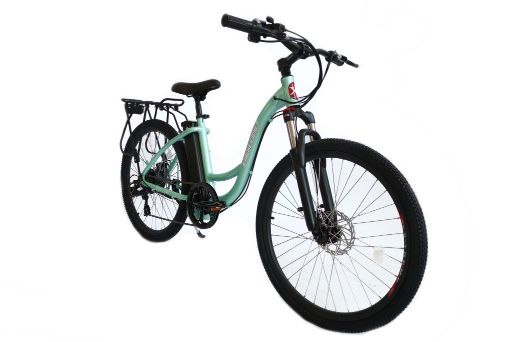 mint green electric bike